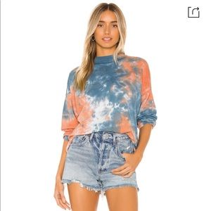 Free People Be Free Tie Dye Oversize Long Sleeve T-shirt In Cotton Candy